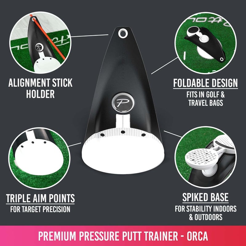 PuttOut Premium Pressure Putt Trainer - Perfect Your Golf Putting (Orca) - Image 5